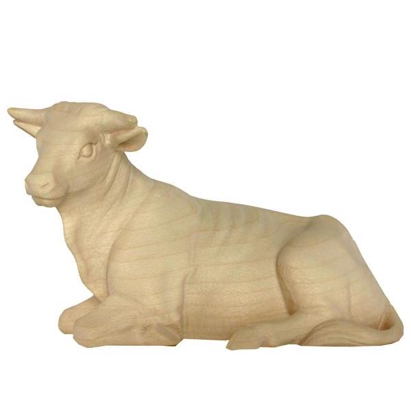 Ox lying tirolean crib - natural Wood carving in natural wood, without any surface treatment