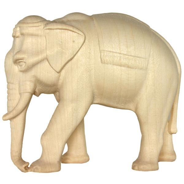 Elefant - natur Holzschnitzerei in Naturholz ohne Oberflächenbehandlung