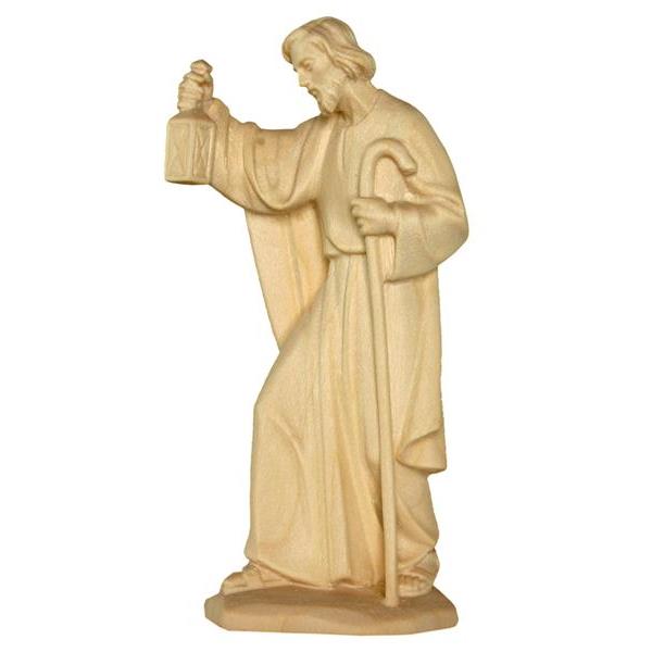 Holy Joseph tirolean crib - natural Wood carving in natural wood, without any surface treatment