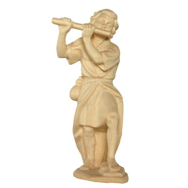Fluteplayer tirolean crib - natural Wood carving in natural wood, without any surface treatment