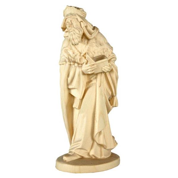 White wise man baroque crib - natural Wood carving in natural wood, without any surface treatment