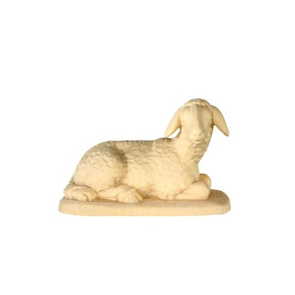 Sheep lying baroque crib - natural Wood carving in natural wood, without any surface treatment