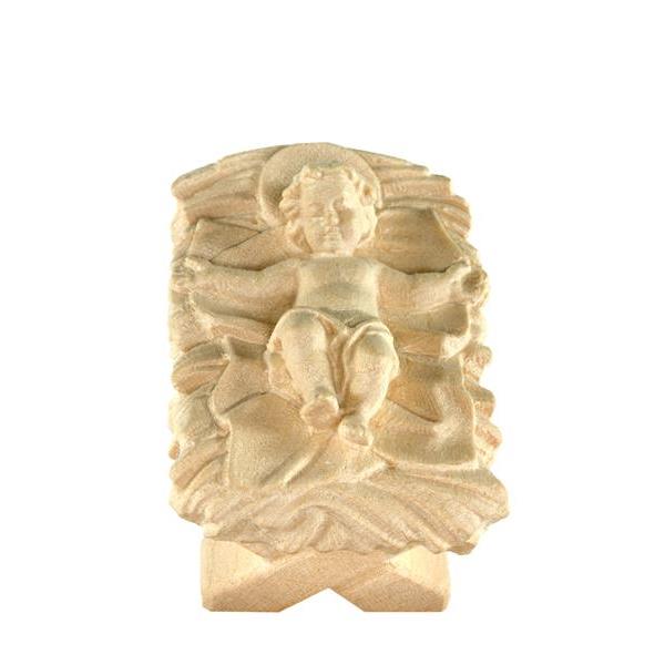 Holy child baroque crib - natural Wood carving in natural wood, without any surface treatment