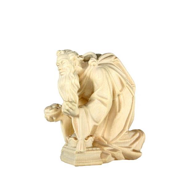 Wise man kneeling baroque crib n.b. - natural Wood carving in natural wood, without any surface treatment