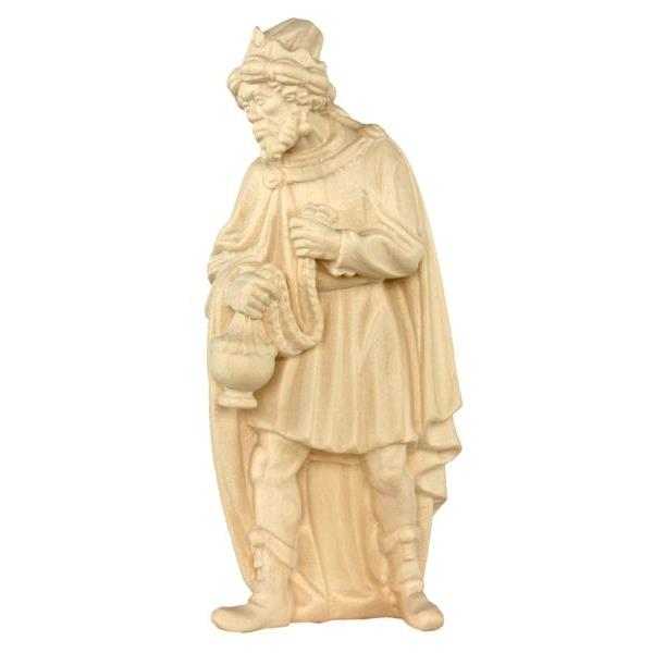 Black wise man baroque crib n.b. - natural Wood carving in natural wood, without any surface treatment