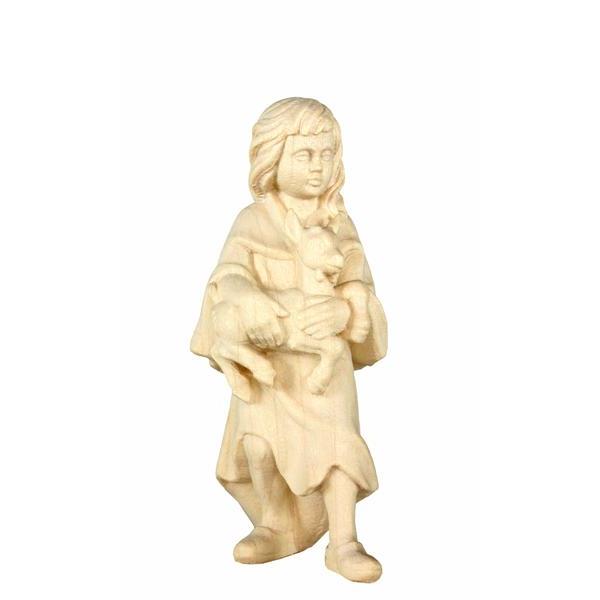 Shepherdess with goat baroque crib n.b. - natural Wood carving in natural wood, without any surface treatment