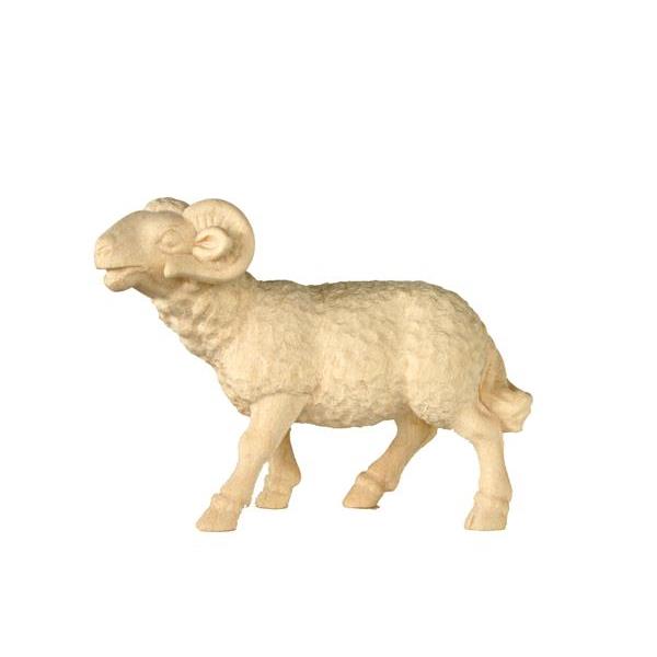 Ram baroque crib n.b. - natural Wood carving in natural wood, without any surface treatment
