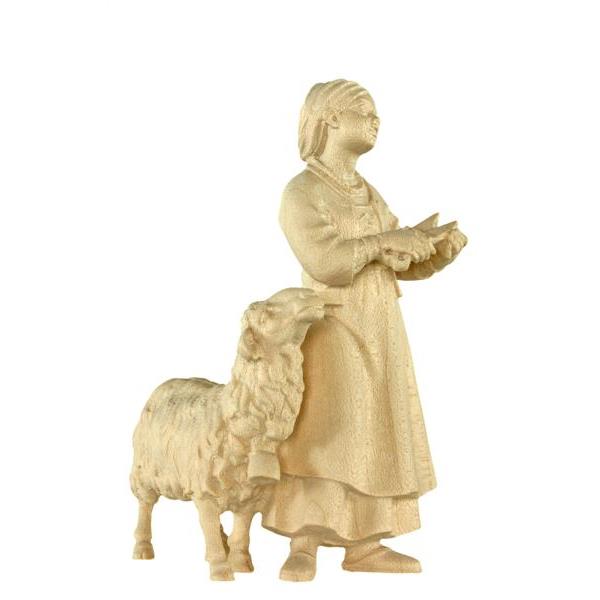 Shepherdess with shears n.b. - natural Wood carving in natural wood, without any surface treatment