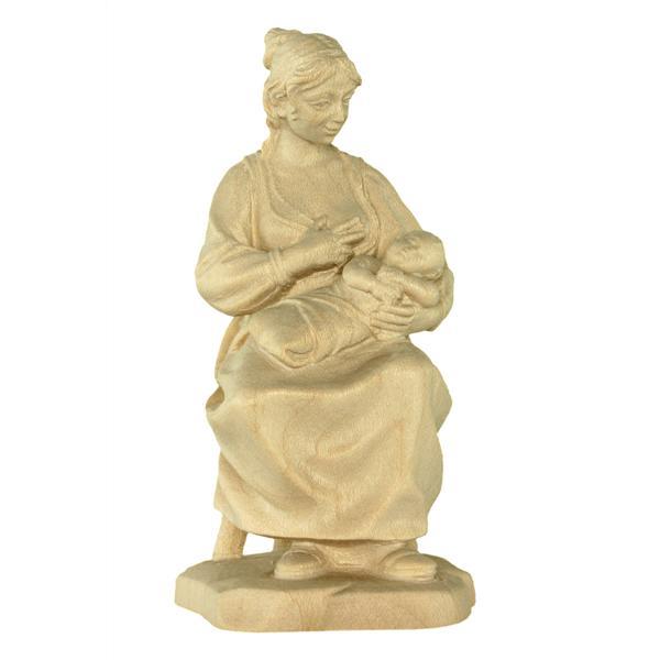 Nursing mother - natural Wood carving in natural wood, without any surface treatment
