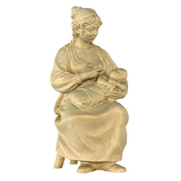 Nursing mother n.b. - natural Wood carving in natural wood, without any surface treatment