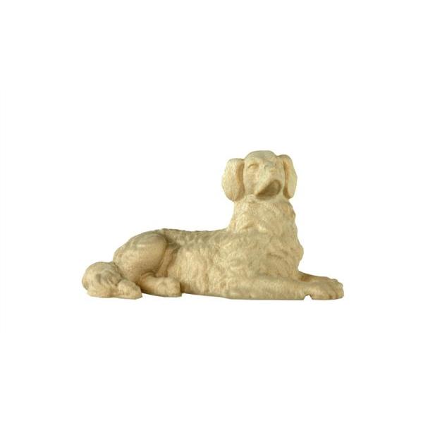 Lying dog n.b. - natural Wood carving in natural wood, without any surface treatment