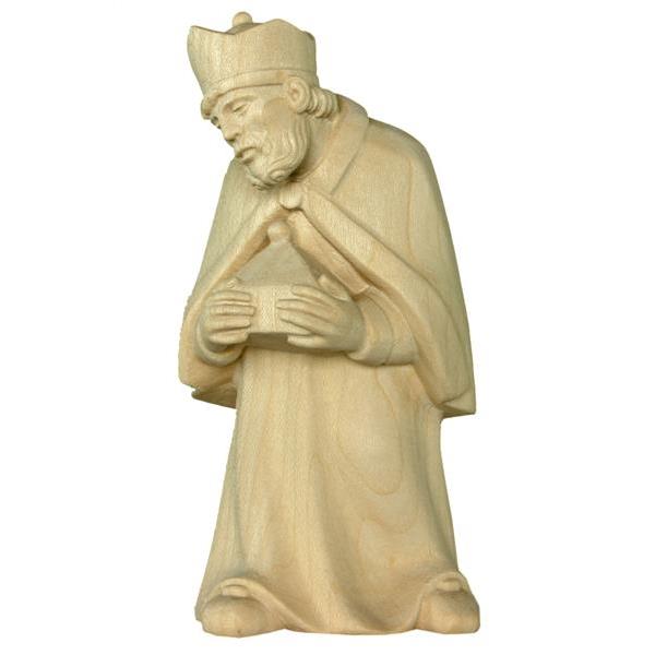 White wise man naive crib - natural Wood carving in natural wood, without any surface treatment