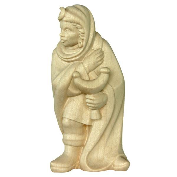 Black wise man naive crib - natural Wood carving in natural wood, without any surface treatment