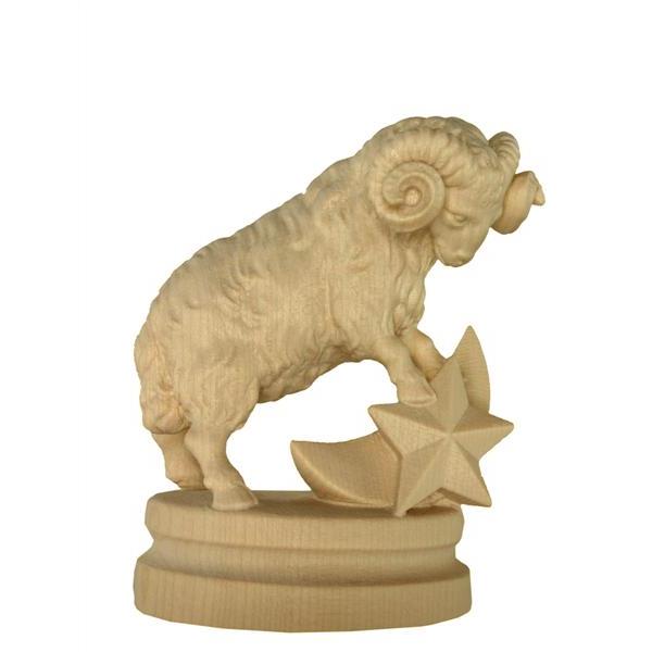 Zodiac sign Aries - natural Wood carving in natural wood, without any surface treatment