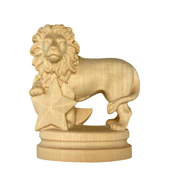 Zodiac sign Leo - natural Wood carving in natural wood, without any surface treatment