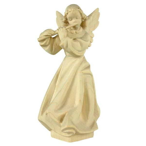 Angel with flute - natural Wood carving in natural wood, without any surface treatment