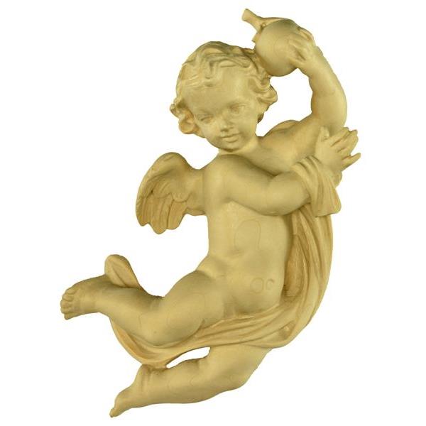 Angel with apple - natural Wood carving in natural wood, without any surface treatment