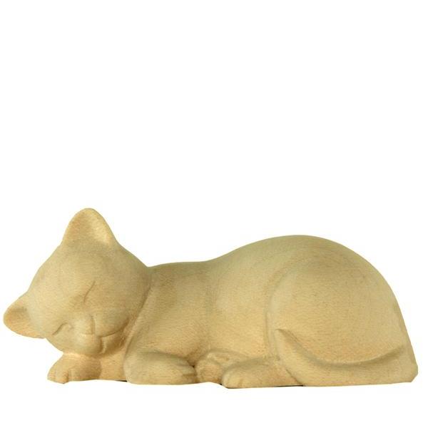 Sleeping cat - natural Wood carving in natural wood, without any surface treatment