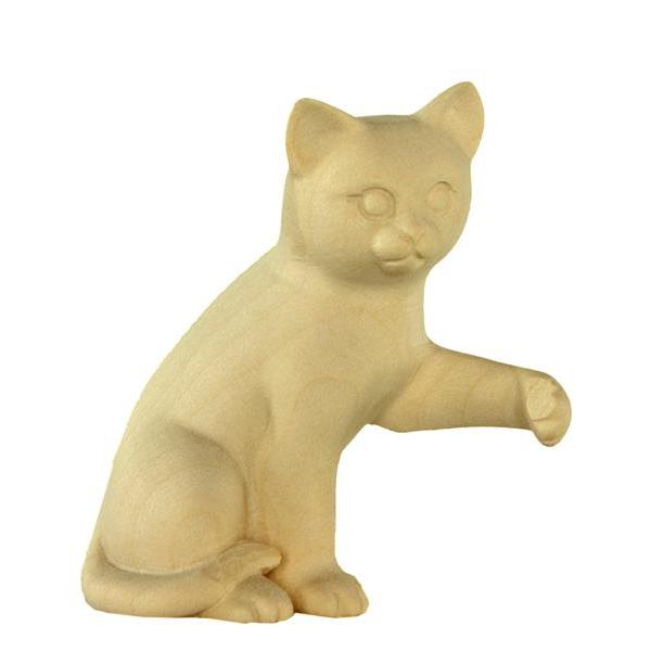 Sitting cat - natural Wood carving in natural wood, without any surface treatment