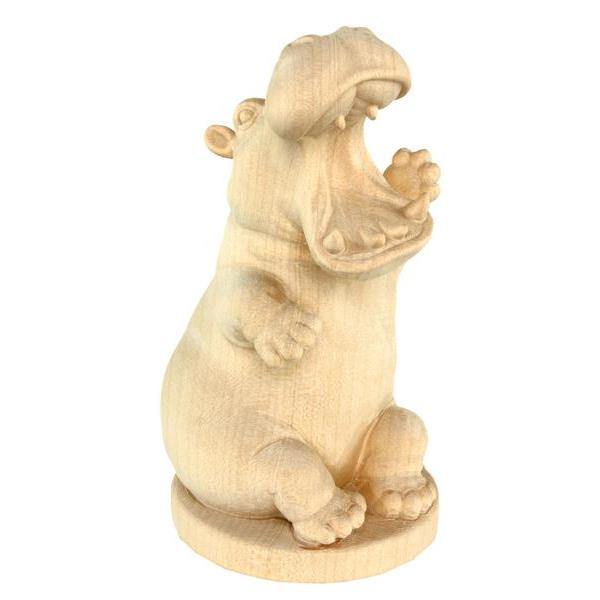 Hippo (character series) - natural Wood carving in natural wood, without any surface treatment