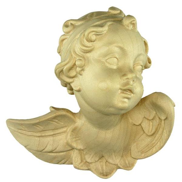 Angels head left - natural Wood carving in natural wood, without any surface treatment