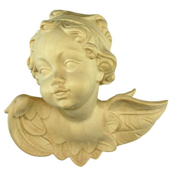 Angels head right - natural Wood carving in natural wood, without any surface treatment