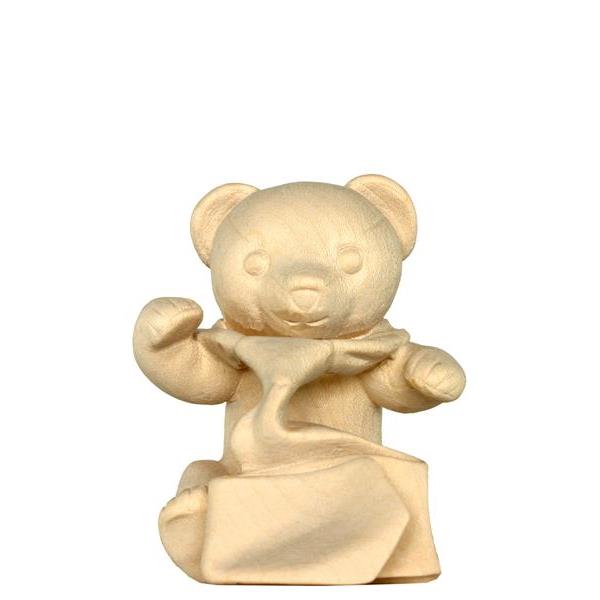 Tiebear low W.S. - natural Wood carving in natural wood, without any surface treatment