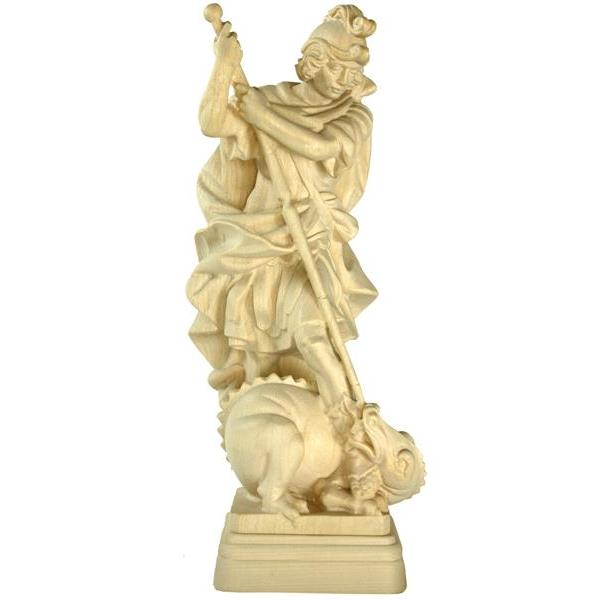 Saint George whit dragon - natural Wood carving in natural wood, without any surface treatment