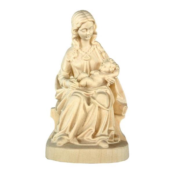 Madonna con bambino - naturale Scultura in legno naturale senza alcun trattamento